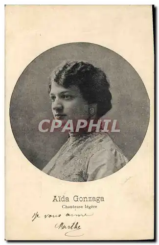 Cartes postales Aida Gonzaga Chanteuse legere