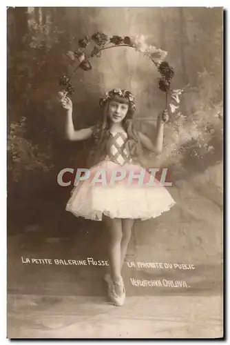 Cartes postales La petite balerine Russe la favorite du public Verotchka Orlova Russie Russia