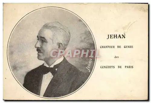 Cartes postales Jehan Chanteur de genre des Concerts de Paris
