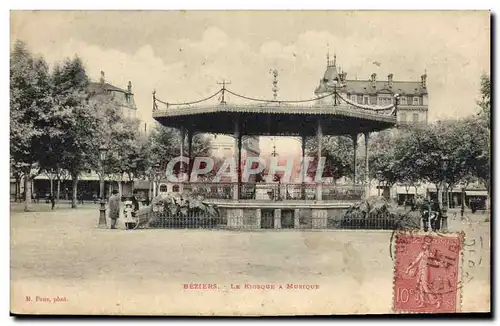 Cartes postales Kiosque a musique Beziers