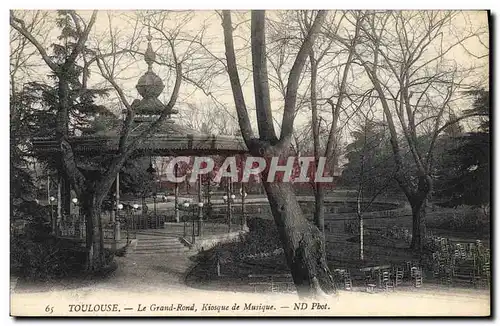 Ansichtskarte AK Kiosque de musique Le Grand Rond Toulouse