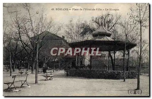 Cartes postales Kiosque Place de l&#39Hotel de ville Romans