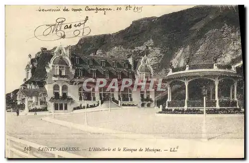 Ansichtskarte AK Sainte Adresse L&#39Hotellerie et le Kiosque a musique