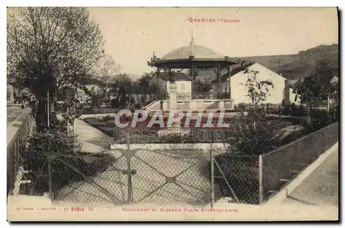 Cartes postales Granges Monument et Kiosque Place Etienne Seitz