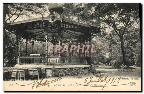 Ansichtskarte AK Kiosque de musique Jardin du rocher Troyes