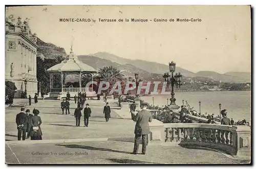 Ansichtskarte AK Kiosque Monte Carlo Terrasse de la musique Casino de Monte Carlo