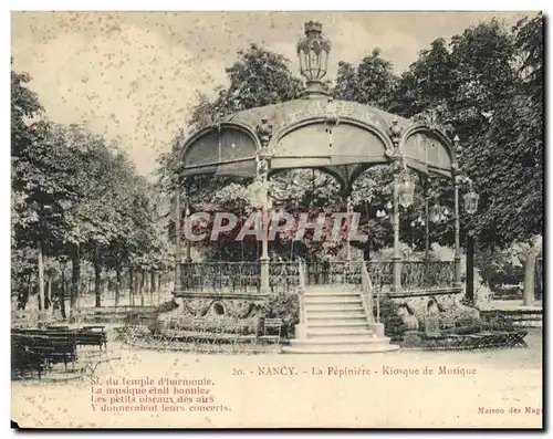 Cartes postales Kiosque de musique La Pepiniere Nancy