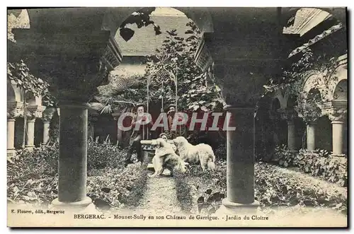 Ansichtskarte AK Chiens Chien Bergerac Mounet Sully en son chateau de Garrigue Jardin du cloitre TOP