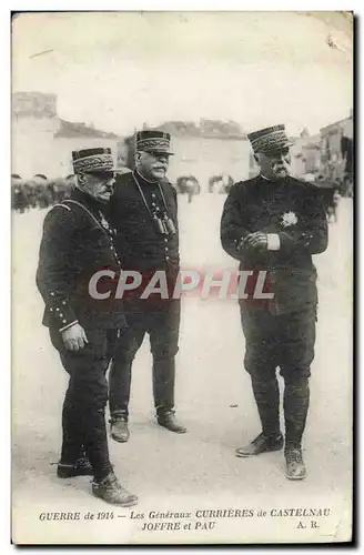 Ansichtskarte AK Militaria Les Generaux Currieres de Castelnau Joffre et Pau