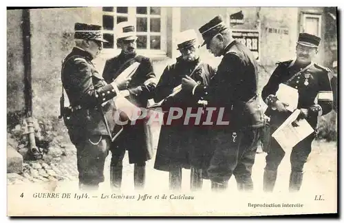 Ansichtskarte AK Militaria Les generaux Joffre et de Castelnau