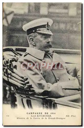 Ansichtskarte AK Militaria Lord Kitchener Ministre de la Guerre de la Grande Bretagne