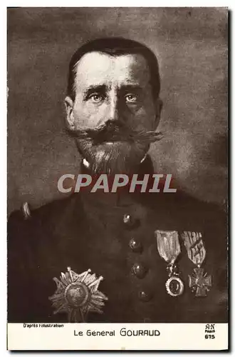 Cartes postales Militaria Le general Gouraud Medaille