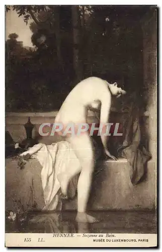 Ansichtskarte AK Erotique Henner Suzanne au bain Musee du Luxembourg Paris