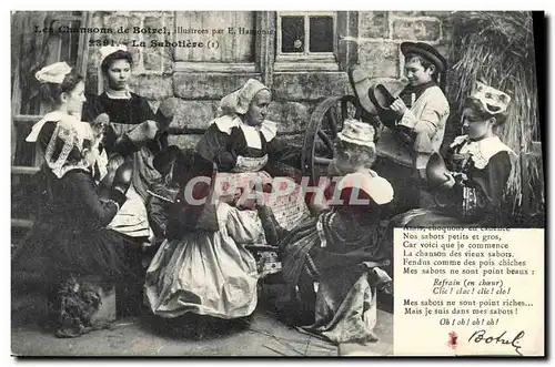 Ansichtskarte AK Folklore Botrel Les chansons de Botrel illustrees La sabotiere