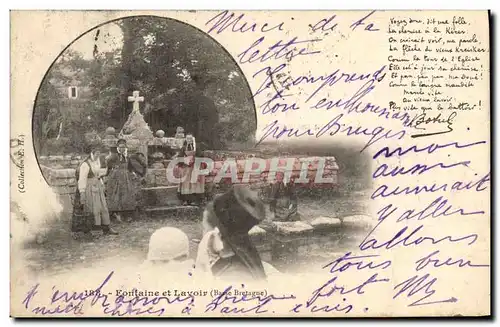 Cartes postales Folklore Botrel Basse Bretagne Fontaine et lavoir