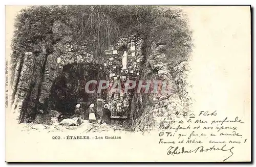 Cartes postales Folklore Botrel Etables Les grottes