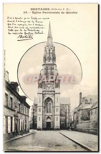 Cartes postales Botrel Eglise paroissiale de Quintin