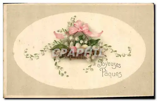 Cartes postales Fantaisie Fleurs Paques Muguet