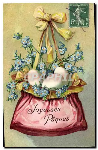 Cartes postales Fantaisie Fleurs Paques