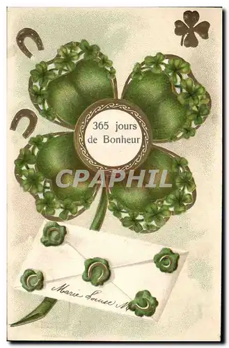 Cartes postales Fantaisie Fleurs Trefles