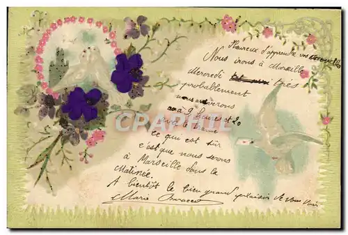 Cartes postales Fantaisie Fleurs Colombes