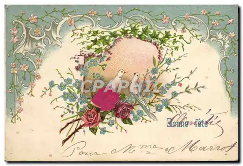 Cartes postales Fantaisie Fleurs Colombes