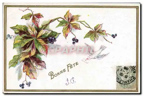 Cartes postales Fantaisie Fleurs Oiseau