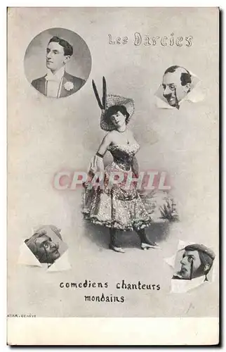 Cartes postales Les Darcies Comediens chanteurs mondains