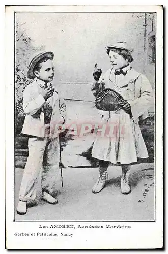 Cartes postales Cirque Les Andreu Acrobates mondains