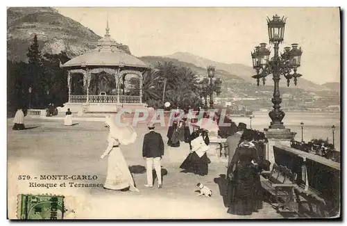 Cartes postales Kiosqueet terrasses Monte Carlo