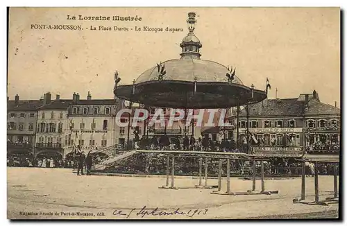 Cartes postales Kiosque disparu Pont a Mousson La place Duroc (animee)