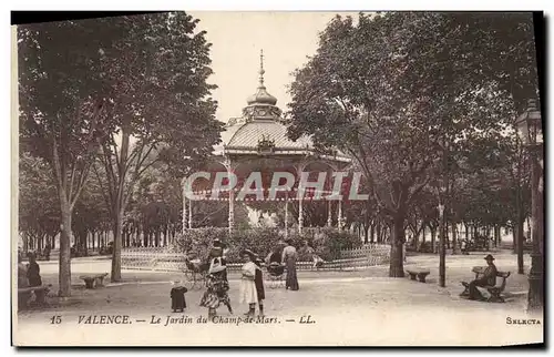 Cartes postales Kiosque Valence Le jardin du Champ de Mars