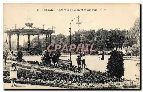 Cartes postales Angers Le jardin du Mail et le Kiosque