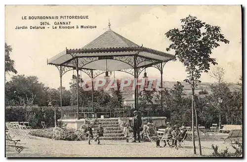 Cartes postales Kiosque a musique Gannat Jardin Delarue