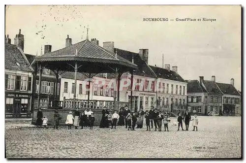 Cartes postales Bourbourg Grand Place et Kiosque