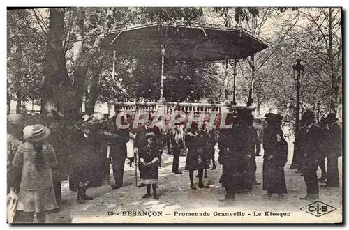 Cartes postales Kiosque Promenade Granvelle Besancon