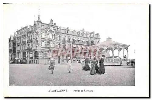 Cartes postales Middelkerke Villas et Kiosque