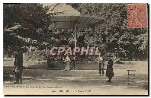 Cartes postales Kiosque Libourne le jardin public