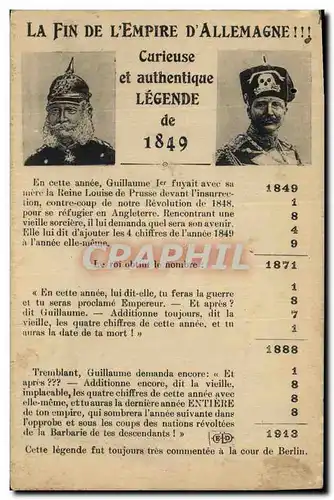 Cartes postales Militaria La fin de l&#39Empire d&#39Allemagne
