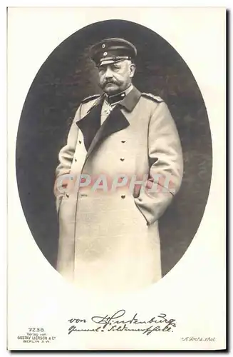 Cartes postales Militaria Hindenburg