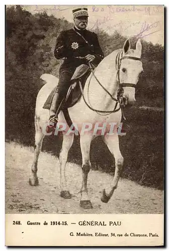 Cartes postales Militaria Le general Pau