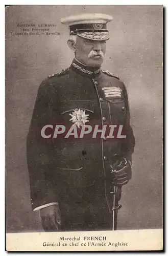 Cartes postales Militaria Marechal French General en chef de l&#39armee anglaise