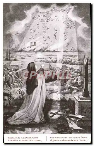 Cartes postales Militaria Therese de l&#39Enfant Jesus Attentive a toutes les causes