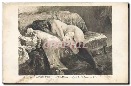 Cartes postales Erotique Salon 1908 Averardi Apres le Veglione