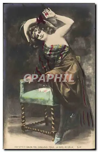 Cartes postales Salon 1901 Consuelo Fould La dame de coeur Cartes