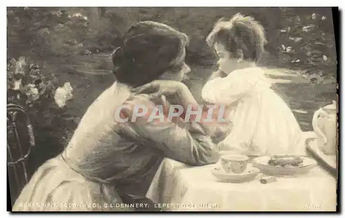 Cartes postales Salon 1901 Dennery Le petit dejeuner