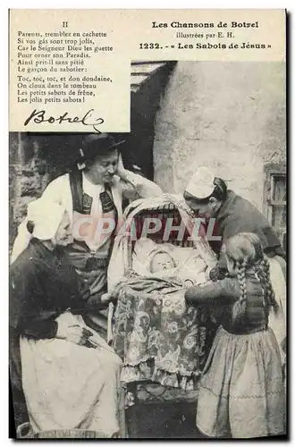 Ansichtskarte AK Folklore Botrel Les chansons de Botrel illustrees Les sabots de Jesus