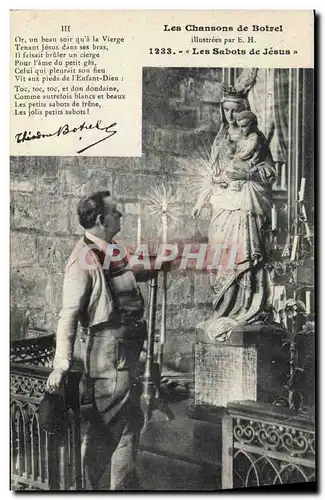 Ansichtskarte AK Folklore Botrel Les chansons de Botrel illustrees Les sabots de Jesus