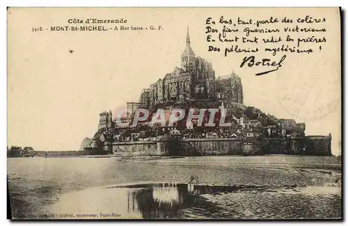 Cartes postales Botrel Mont Saint Michel A mer basse