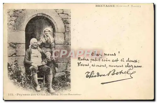 Cartes postales Folklore Botrel Paysans du Cote Nord